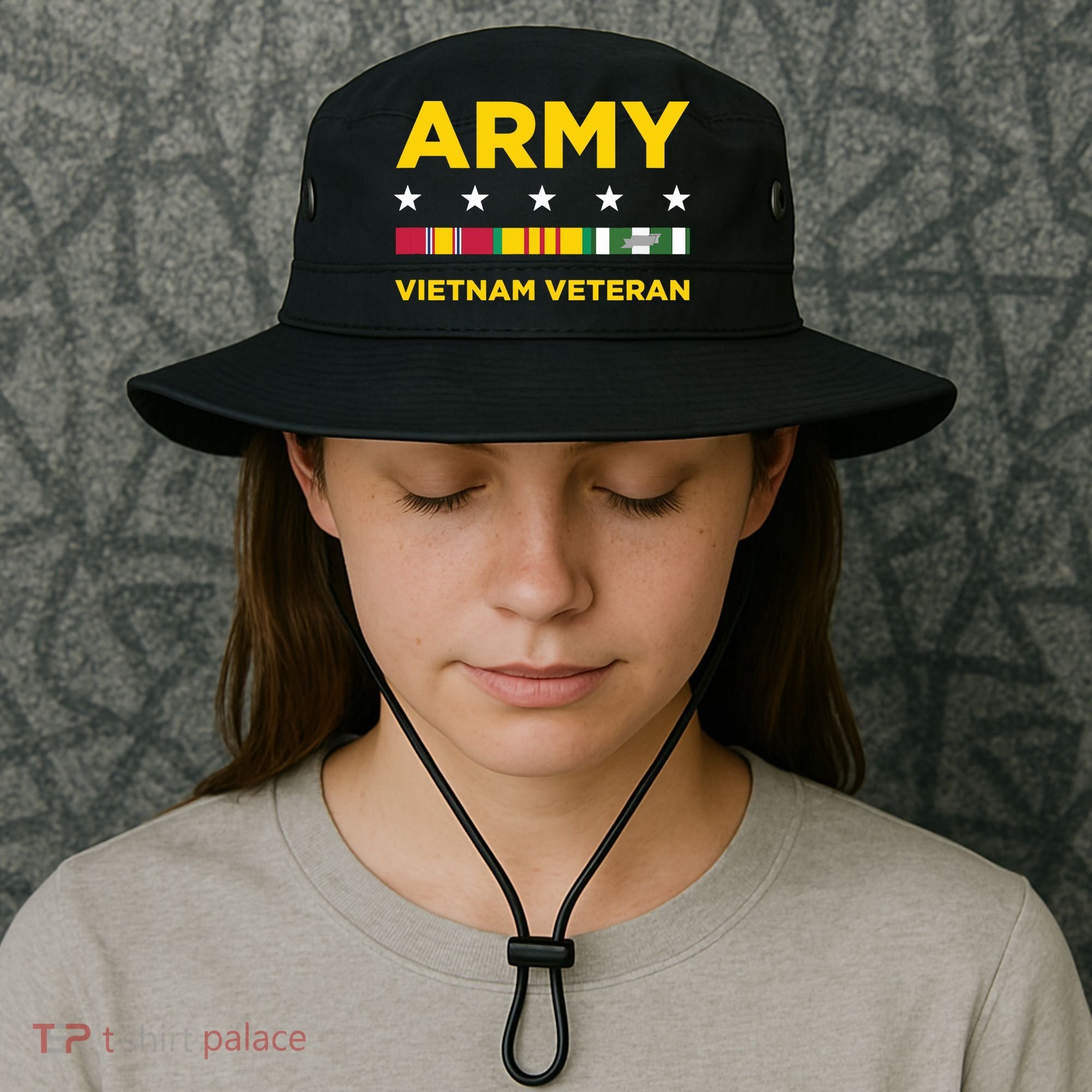 Vietnam Veteran Army Bucket Hat