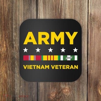 Vietnam Veteran Army Coaster
