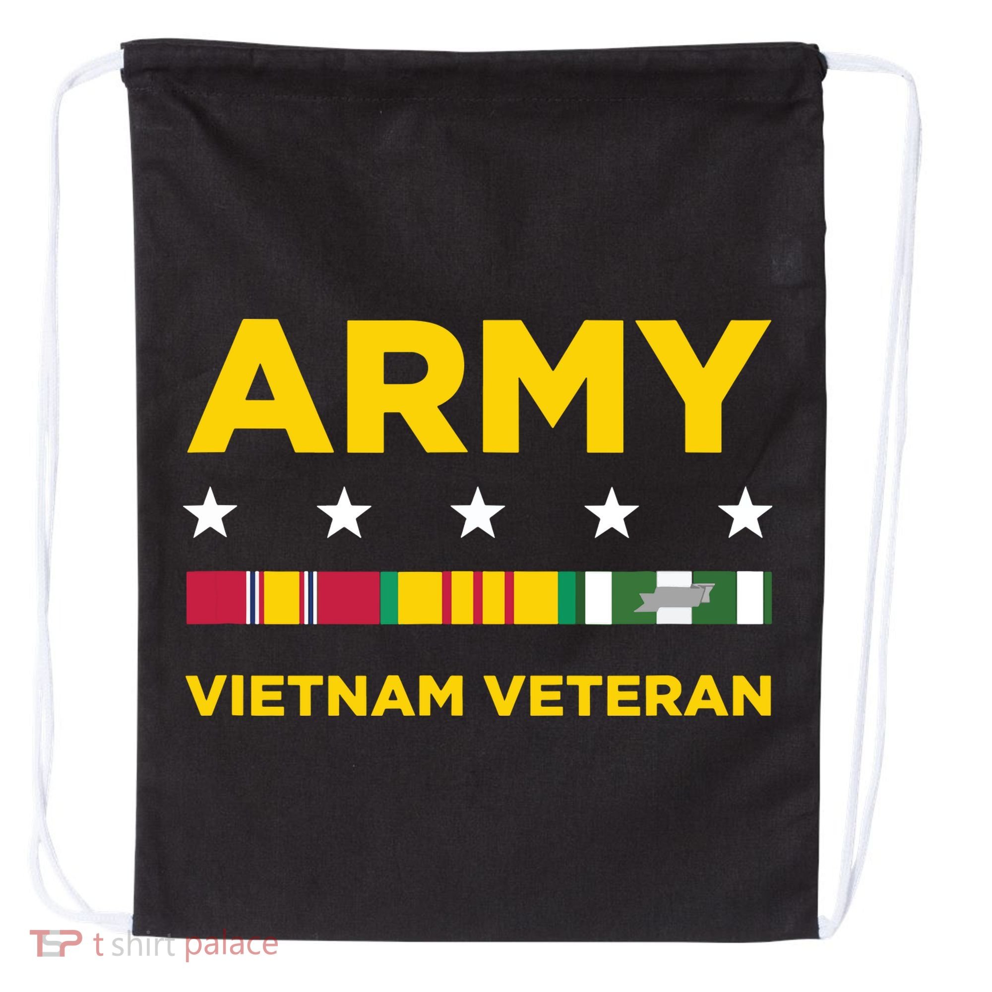 Vietnam Veteran Army Drawstring Bag