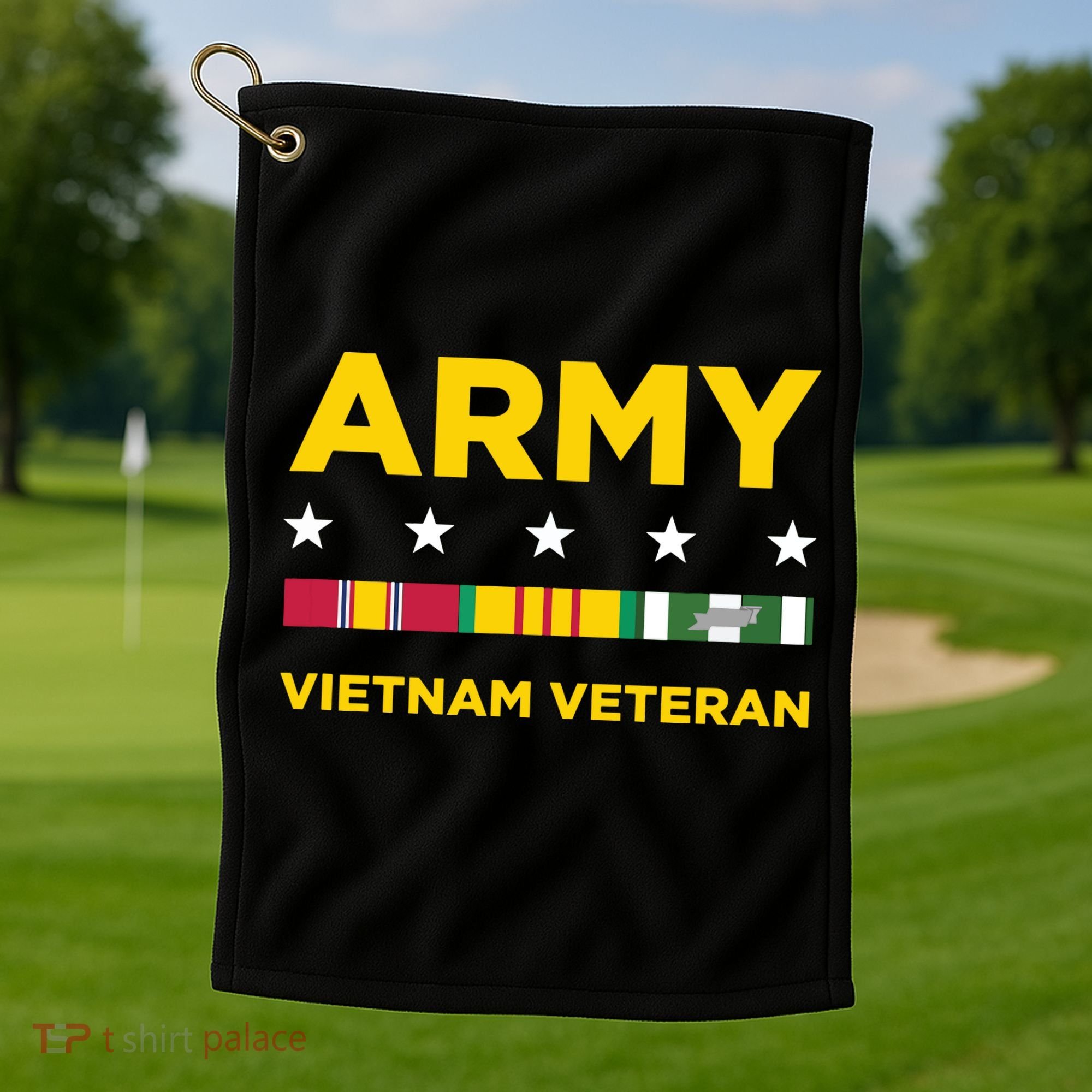 Vietnam Veteran Army Golf Towel
