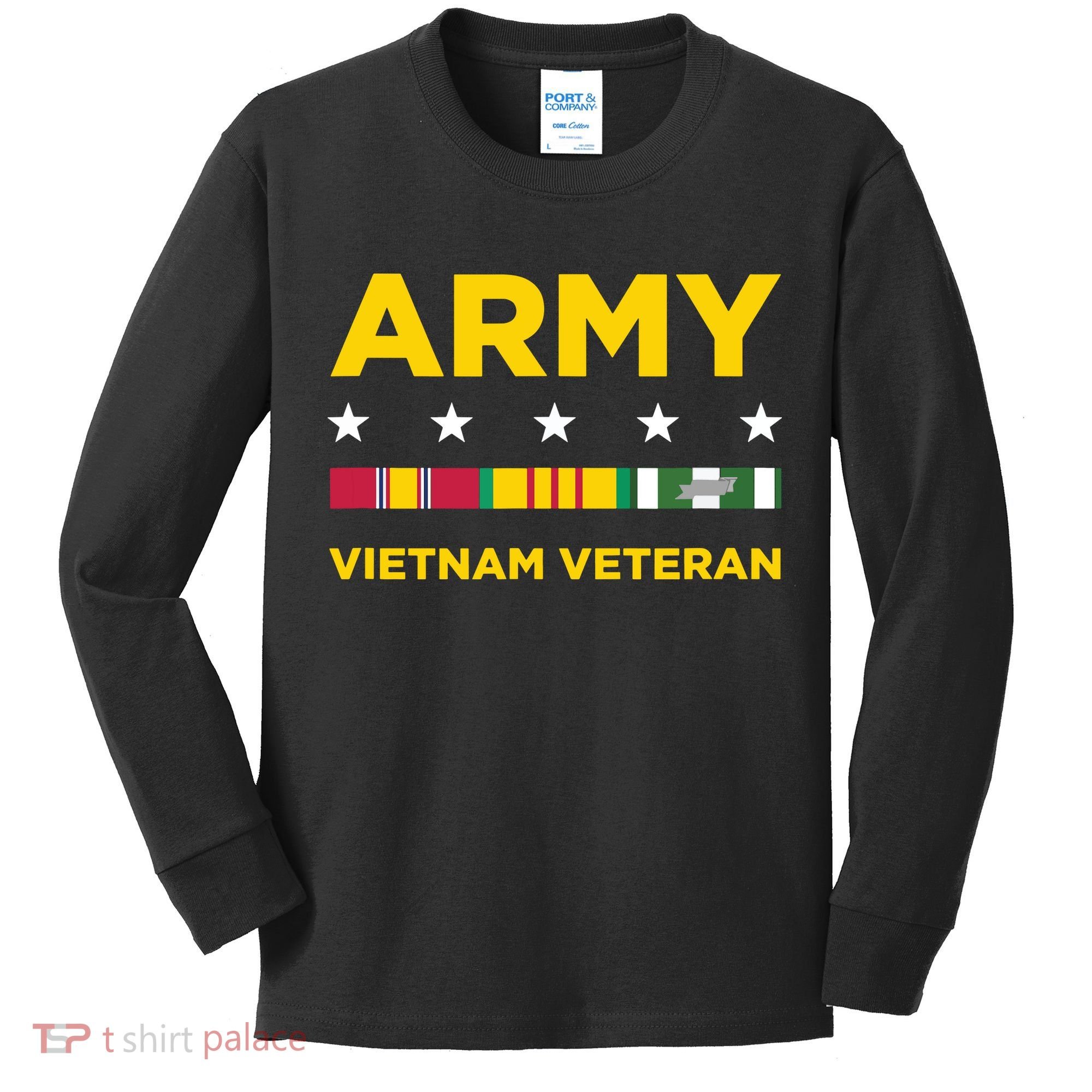 Vietnam Veteran Army Kids Long Sleeve Shirt
