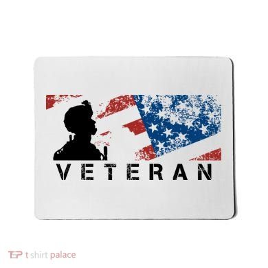 Veteran Vintage American Flag, Veterans Day Mousepad