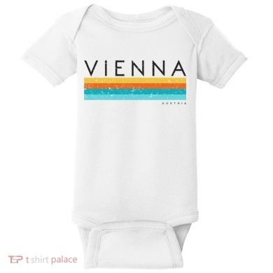 Vintage Vienna Austria Retro Design Baby Bodysuit