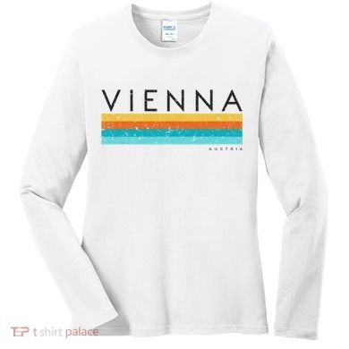 Vintage Vienna Austria Retro Design Women's Long Sleeve Shirt