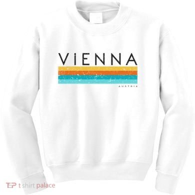 Vintage Vienna Austria Retro Design Kids Sweatshirt