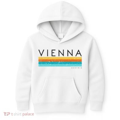 Vintage Vienna Austria Retro Design Kids Hoodie