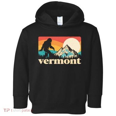 Vintage Vermont Bigfoot Sasquatch Wilderness Toddler Hoodie
