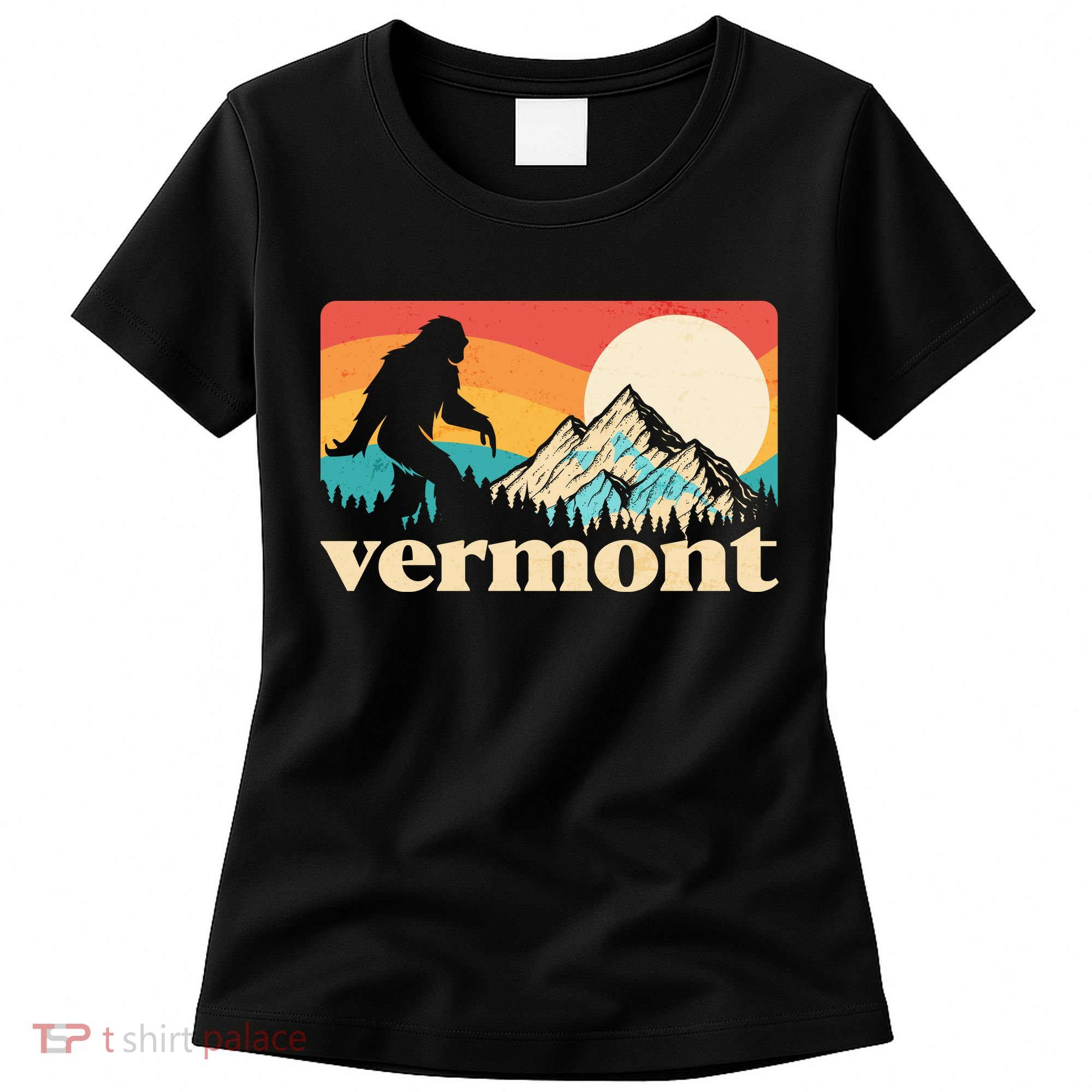 Vintage Vermont Bigfoot Sasquatch Wilderness Women's T-Shirt