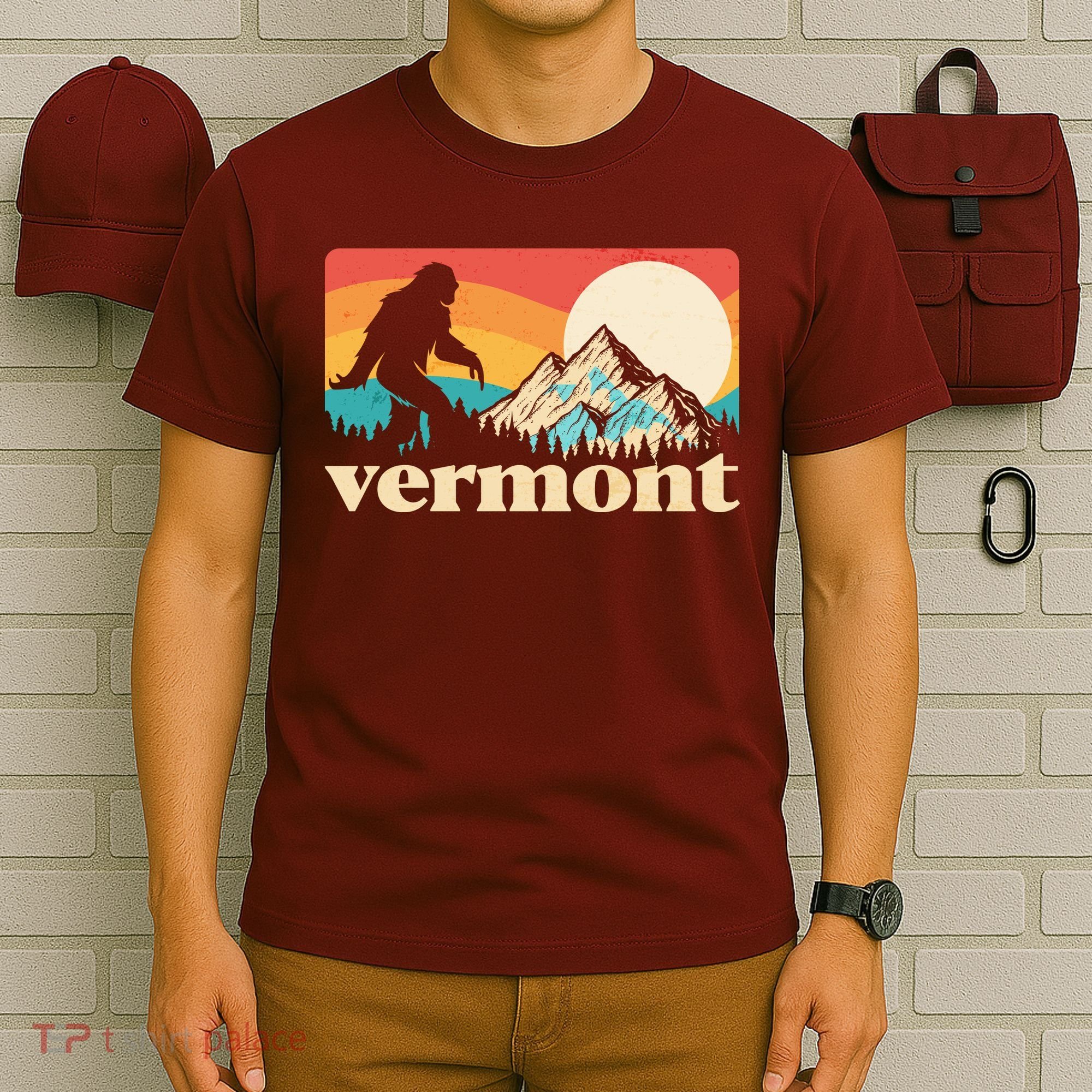 Vintage Vermont Bigfoot Sasquatch Wilderness T-Shirt