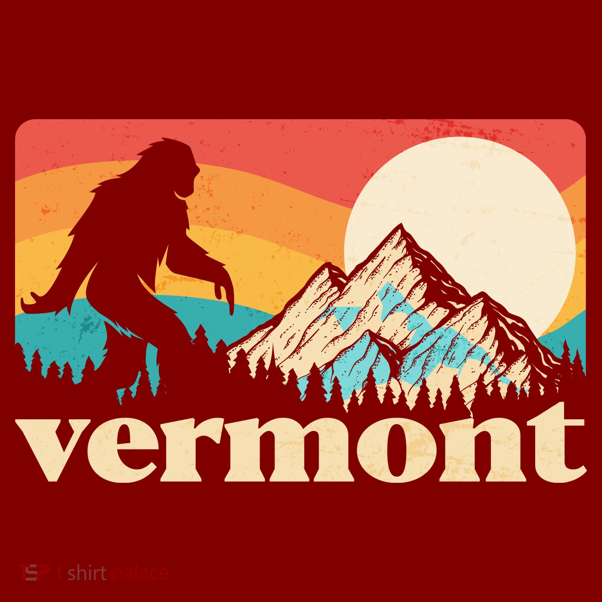 Vintage Vermont Bigfoot Sasquatch Wilderness T-Shirt