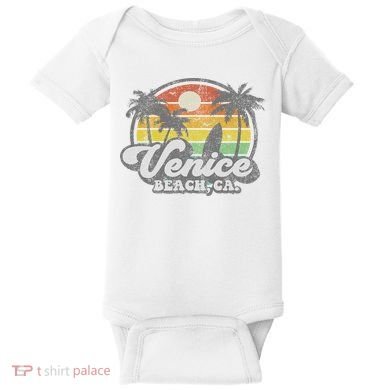 Vintage Venice Beach California Ca Surfing Retro Surf Gift Baby Bodysuit