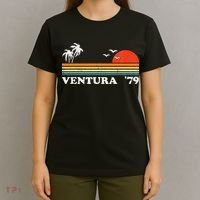 Vintage Ventura Beach California Retro Sunset Surf 70s Gift T-Shirt thumb 4