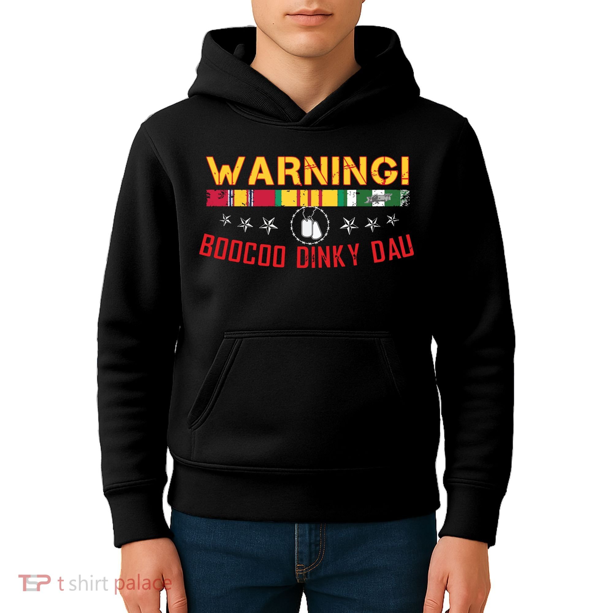 Vietnam Veteran Boocoo Dinky Dau Kids Hoodie