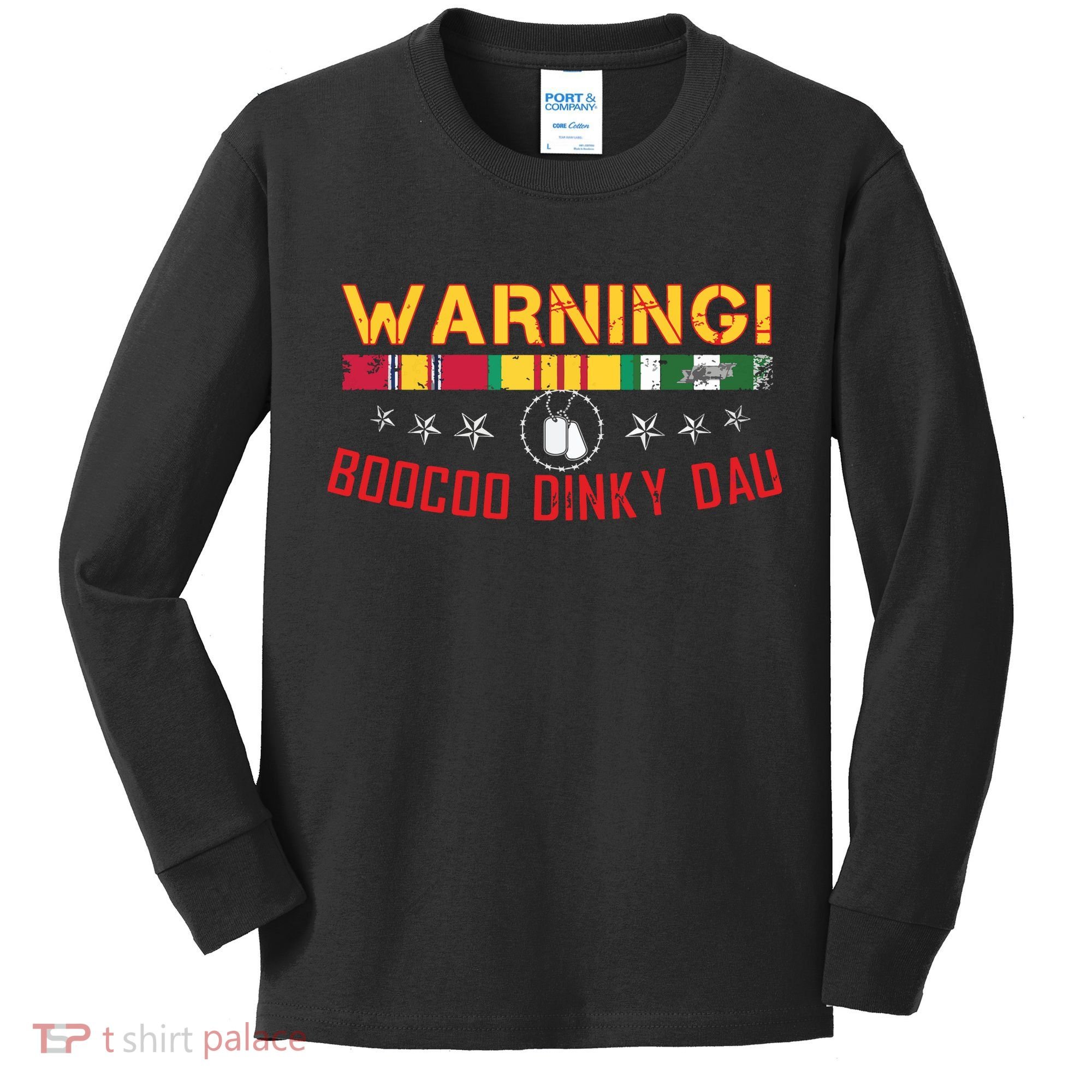 Vietnam Veteran Boocoo Dinky Dau Kids Long Sleeve Shirt