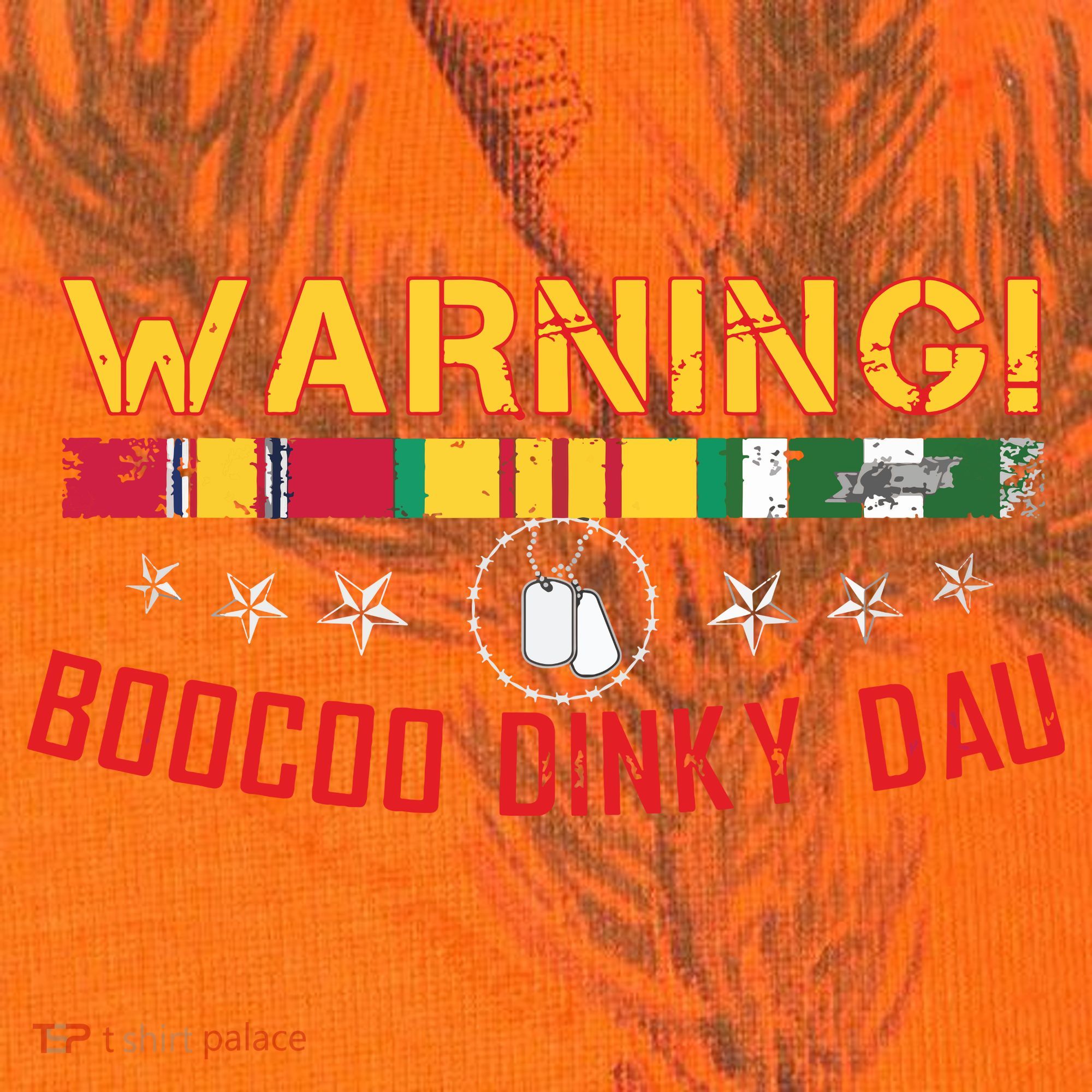 Vietnam Veteran Boocoo Dinky Dau Kati Licensed 12" Camo Cuffed Beanie
