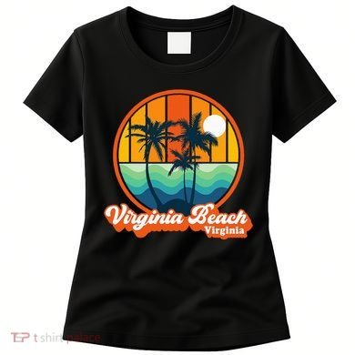 Vintage Virginia Beach Virginia Summer 90s Beach Souvenirs Women's T-Shirt