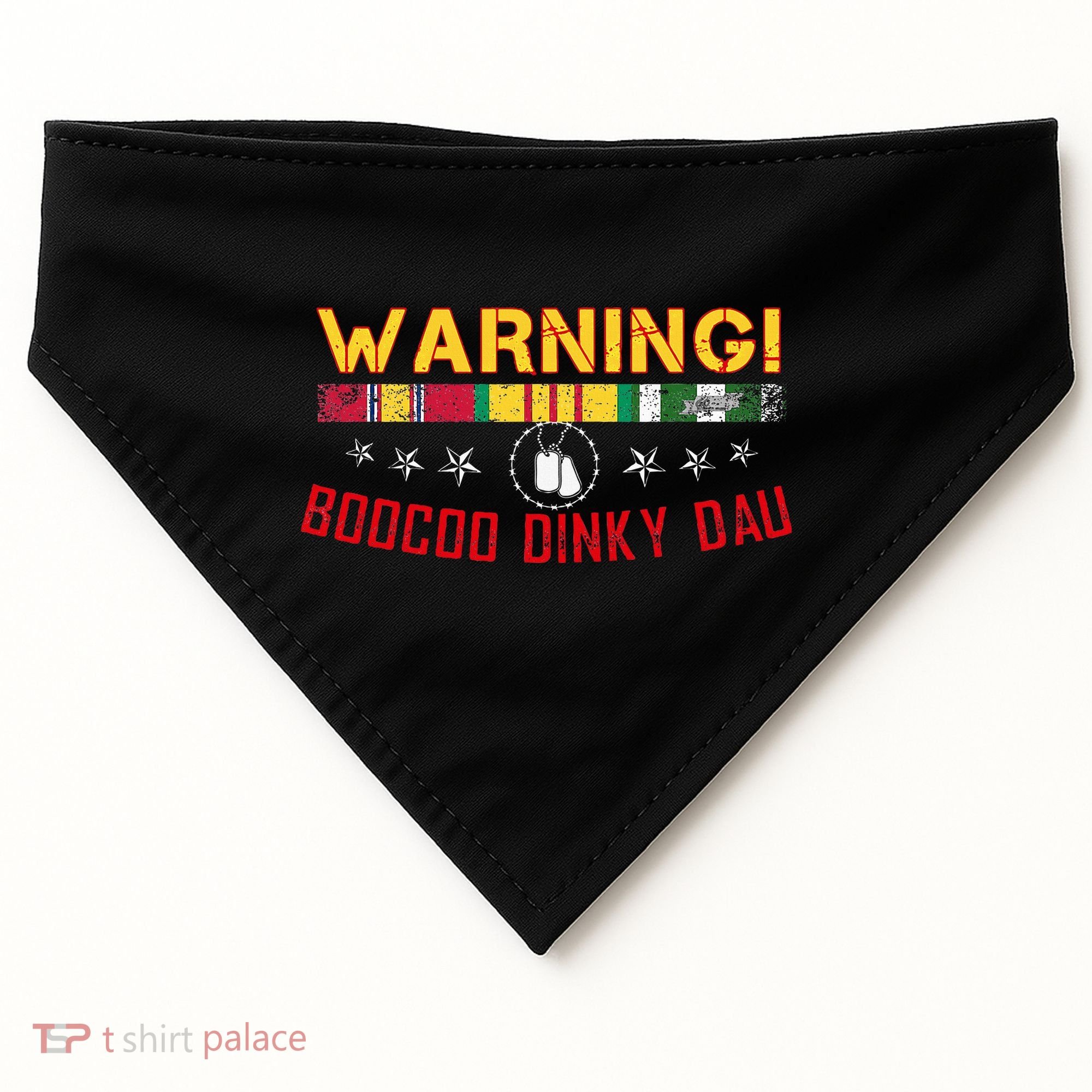 Vietnam Veteran Boocoo Dinky Dau USA-Made Doggie Bandana