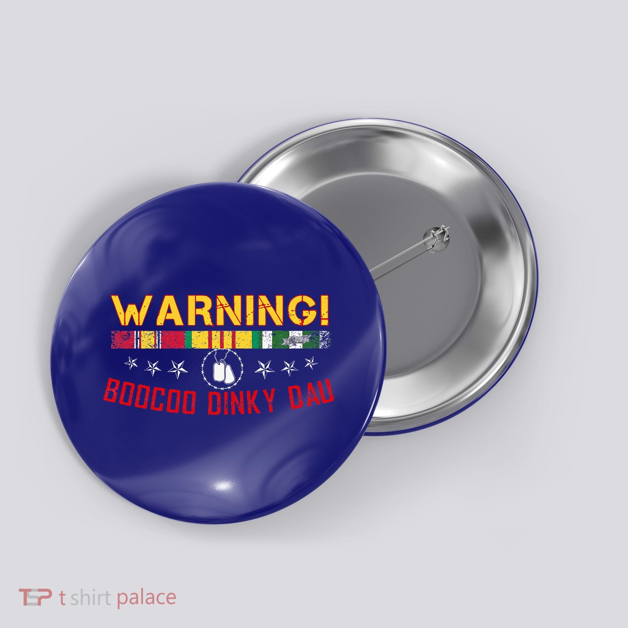 Vietnam Veteran Boocoo Dinky Dau Button