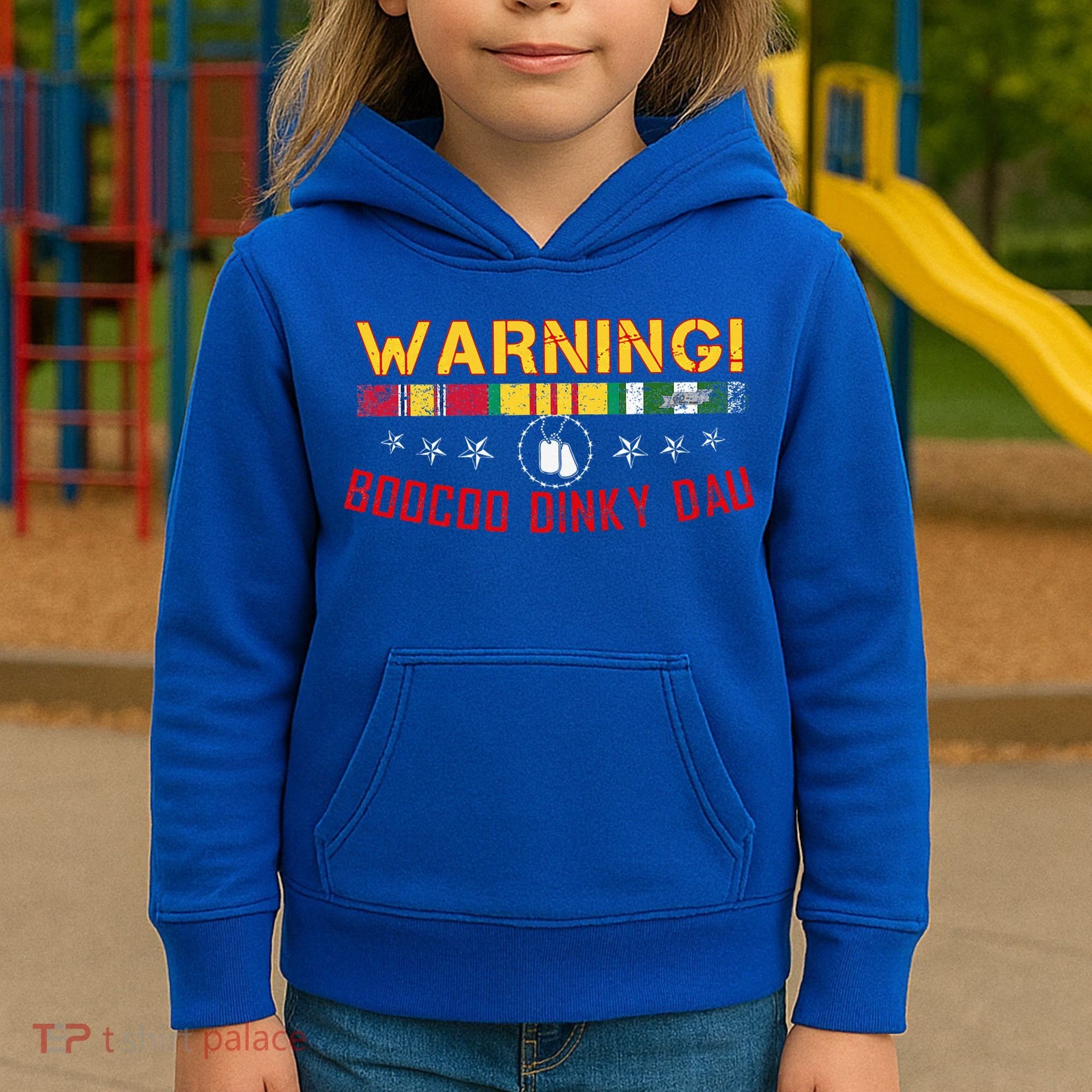 Vietnam Veteran Boocoo Dinky Dau Kids Hoodie