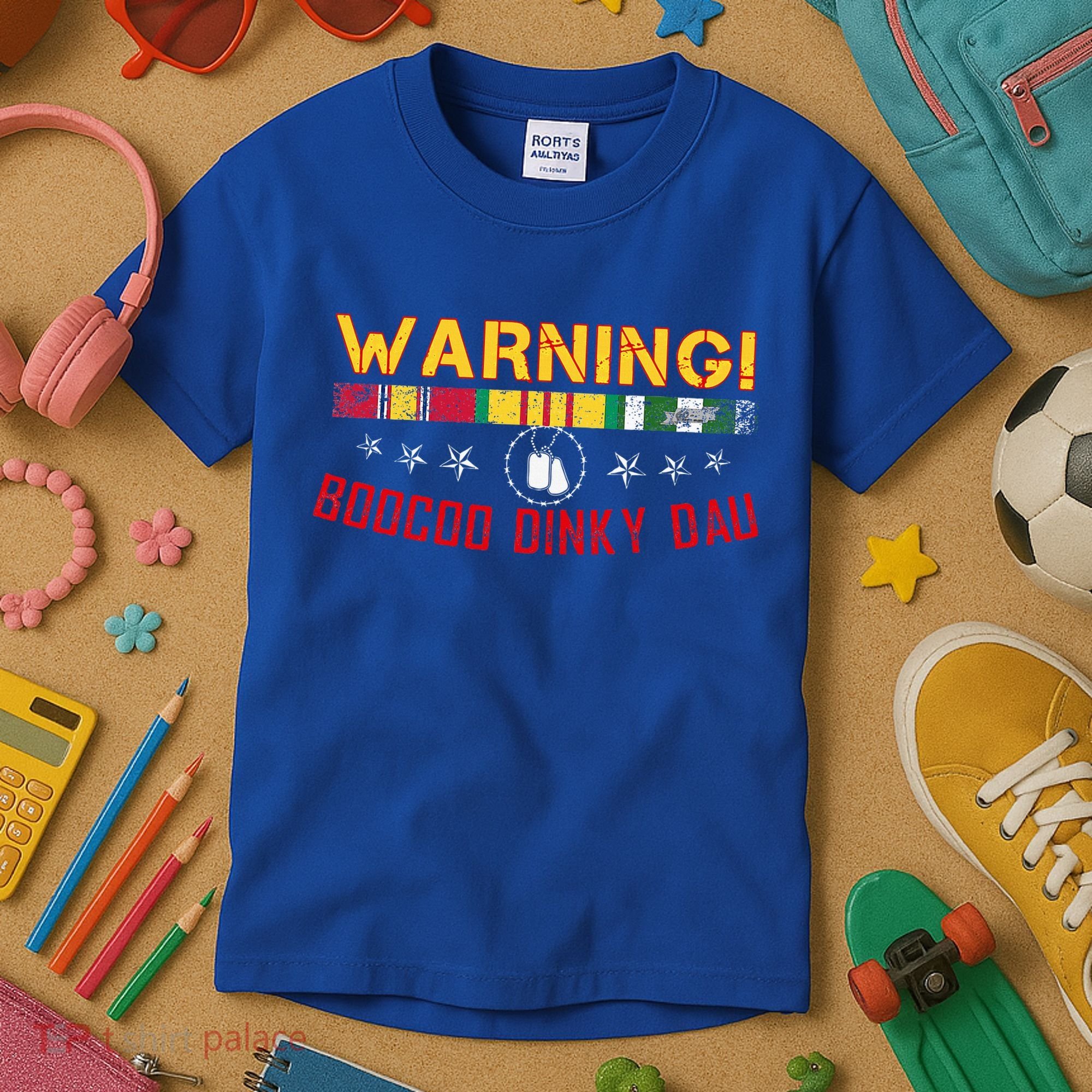 Vietnam Veteran Boocoo Dinky Dau Kids T-Shirt