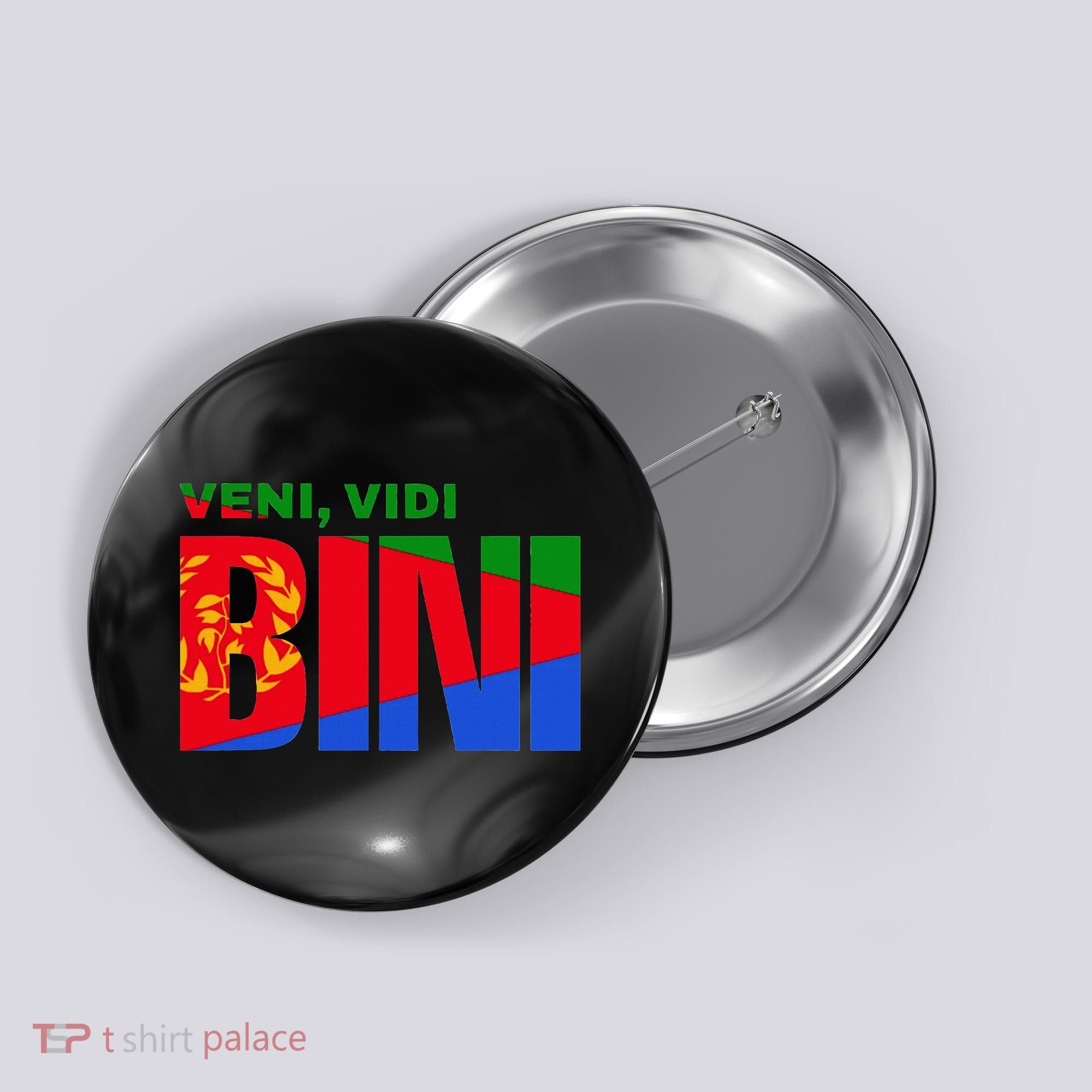 Vini Vidi Bini Eritrean Cyclist De France Button