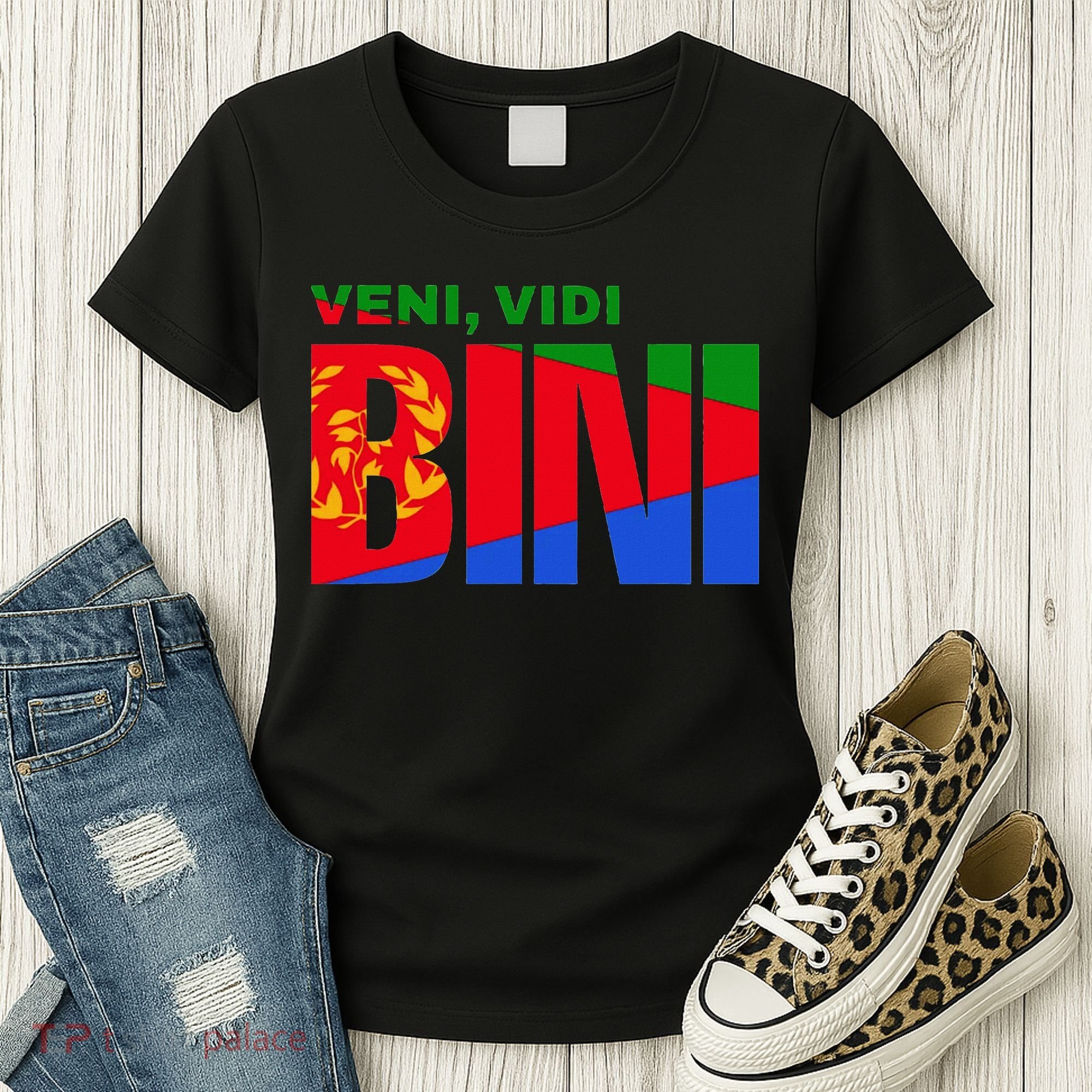 Vini Vidi Bini Eritrean Cyclist De France Women's T-Shirt