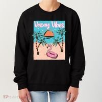Vacay Vibes Beach Flamingo Summer Vacation Gift Women's Sweatshirt thumb 0