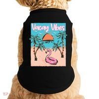 Vacay Vibes Beach Flamingo Summer Vacation Gift Doggie Tank thumb 0