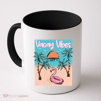 Vacay Vibes Beach Flamingo Summer Vacation Gift Coffee Mug thumb 0