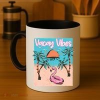 Vacay Vibes Beach Flamingo Summer Vacation Gift Coffee Mug thumb 4