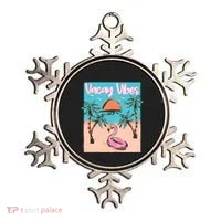 Vacay Vibes Beach Flamingo Summer Vacation Gift Ornament thumb 0