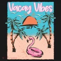 Vacay Vibes Beach Flamingo Summer Vacation Gift Ornament thumb 1