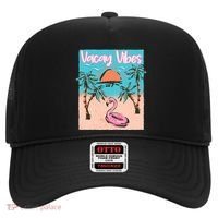 Vacay Vibes Beach Flamingo Summer Vacation Gift Hat thumb 0