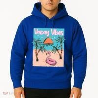 Vacay Vibes Beach Flamingo Summer Vacation Gift Hoodie thumb 2