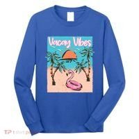 Vacay Vibes Beach Flamingo Summer Vacation Gift Long Sleeve Shirt thumb 0