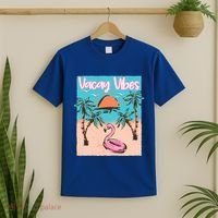 Vacay Vibes Beach Flamingo Summer Vacation Gift T-Shirt thumb 2