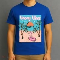 Vacay Vibes Beach Flamingo Summer Vacation Gift T-Shirt thumb 3