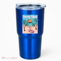 Vacay Vibes Beach Flamingo Summer Vacation Gift Tumbler thumb 0