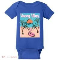 Vacay Vibes Beach Flamingo Summer Vacation Gift Baby Bodysuit thumb 0