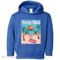 Vacay Vibes Beach Flamingo Summer Vacation Gift Toddler Hoodie thumb 0
