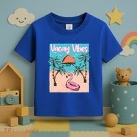 Vacay Vibes Beach Flamingo Summer Vacation Gift Toddler T-Shirt thumb 3