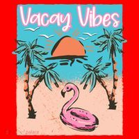 Vacay Vibes Beach Flamingo Summer Vacation Gift Santa Hat thumb 1
