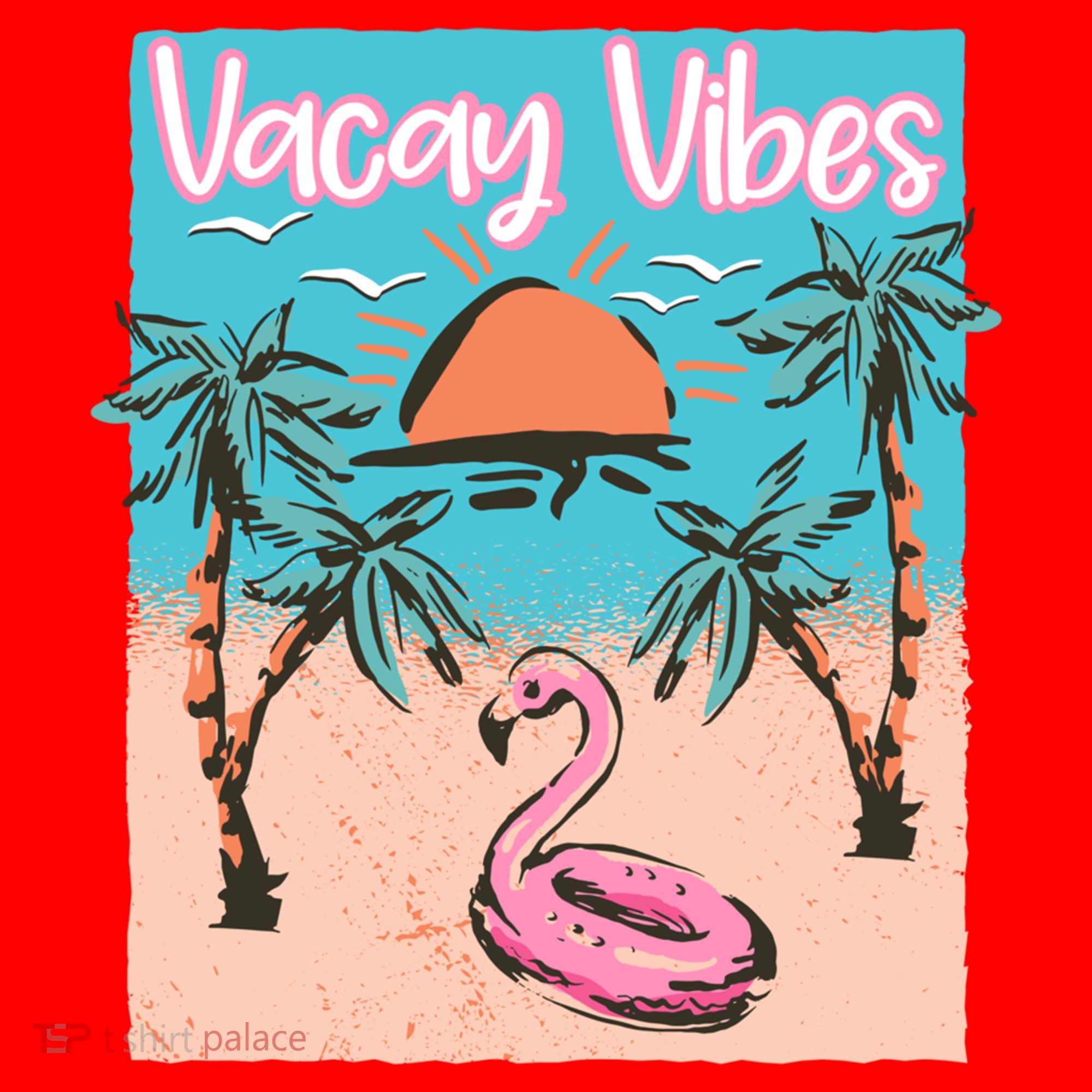 Vacay Vibes Beach Flamingo Summer Vacation Gift Santa Hat