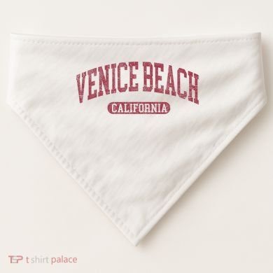 Vintage Venice Beach Est 1905 California Ca Retro Throwback USA-Made Doggie Bandana