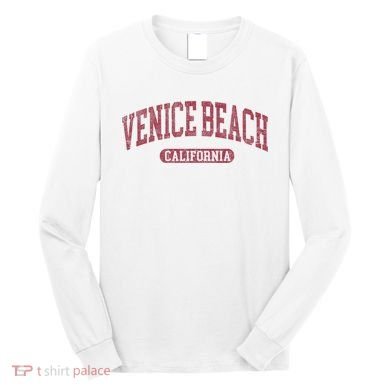 Vintage Venice Beach Est 1905 California Ca Retro Throwback Long Sleeve Shirt