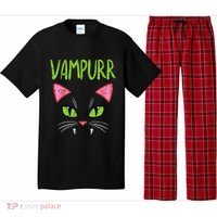 Vampurr Vampire Cat Funny Halloween Costume Pajama Set thumb 0