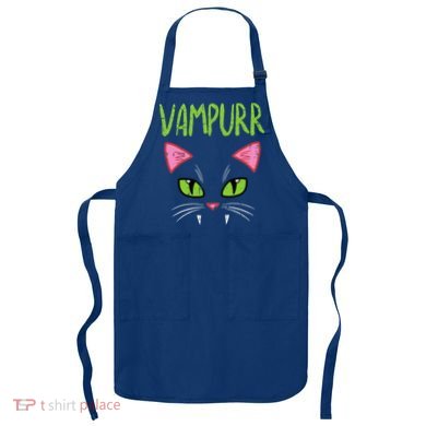 Vampurr Vampire Cat Funny Halloween Costume Apron