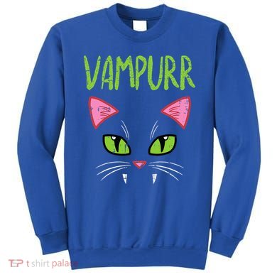 Vampurr Vampire Cat Funny Halloween Costume Sweatshirt