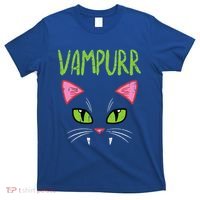 Vampurr Vampire Cat Funny Halloween Costume T-Shirt thumb 0