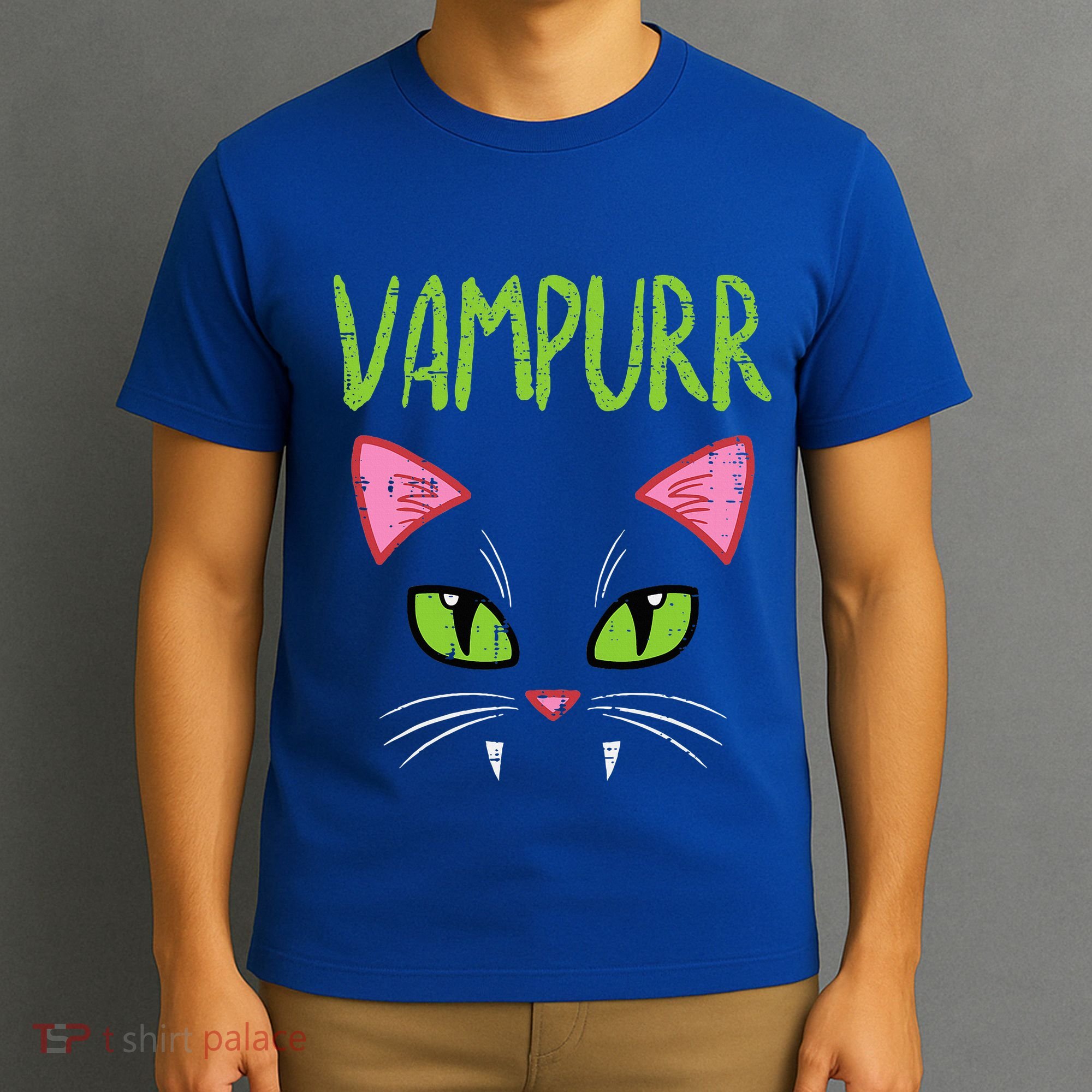 Vampurr Vampire Cat Funny Halloween Costume T-Shirt